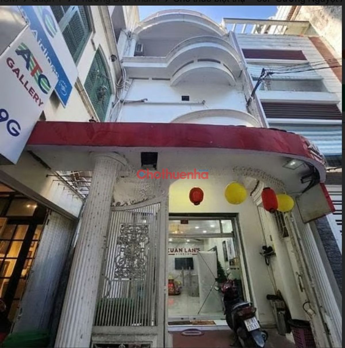 CHO THUÊ NHÀ BIỆT THỰ SƯƠNG NGUYỆT ÁNH, P. BẾN THÀNH, QUẬN 1