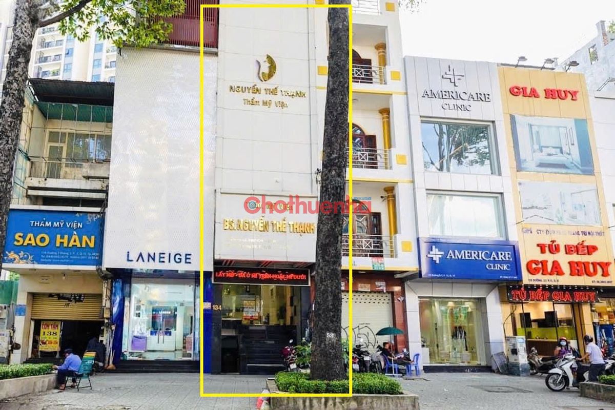 CHO THUÊ NHÀ MẶT TIỀN ĐƯỜNG 3/2, QUẬN 10 - HẦM, TRỆT, 5 LÂU - CÓ THANG MÁY.