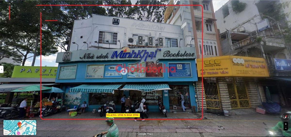 CHO THUÊ NHÀ MẶT TIỀN TẠI 249 NGUYỄN THỊ MINH KHAI, P. CẦU ÔNG LÃNH, QUẬN 1, DT: 15X25M
