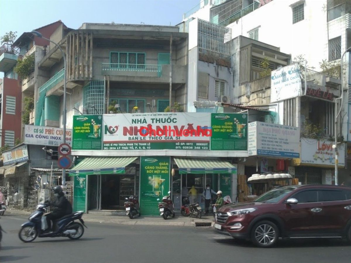 CHO THUÊ NHÀ NGUYÊN CĂN GÓC 2 MẶT TIỀN LÝ THÁI TỔ, PHƯỜNG 9, QUẬN 10 , DT: 9X15M