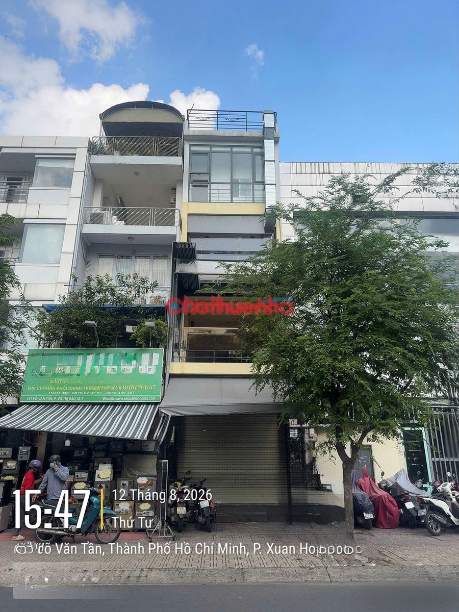 CHO THUÊ NHÀ NGUYÊN CĂN TẠI MẶT TIỀN VÕ VĂN TẦN, P. VÕ THỊ SÁU, QUẬN 3 , DT: 4X20M